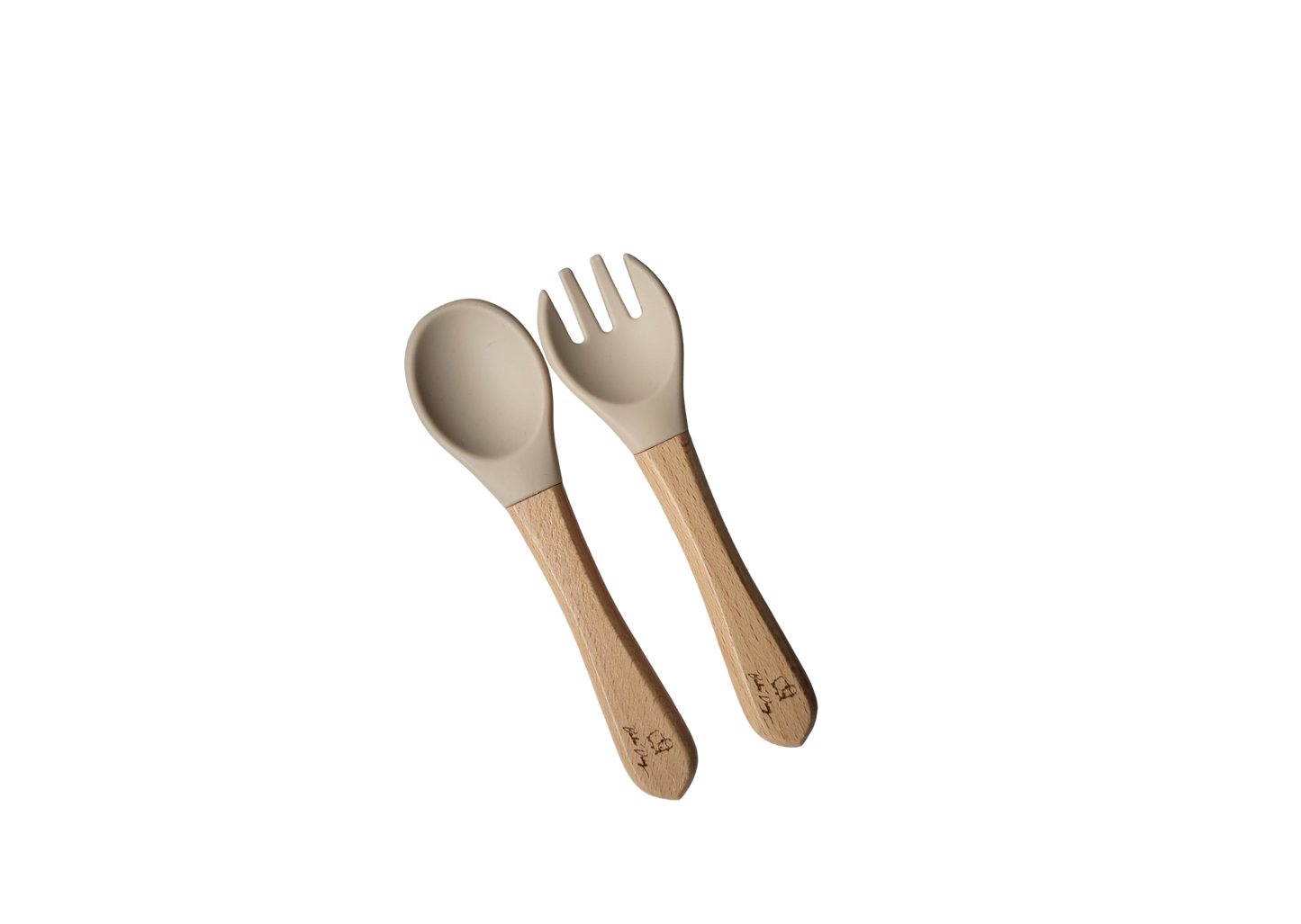 Houten Siliconen Lepel en vork