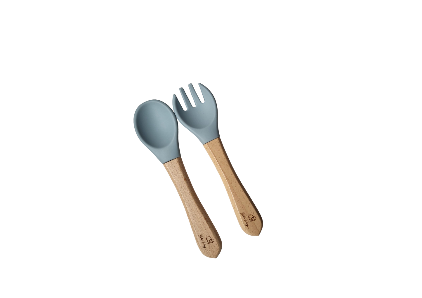 Houten Siliconen Lepel en vork