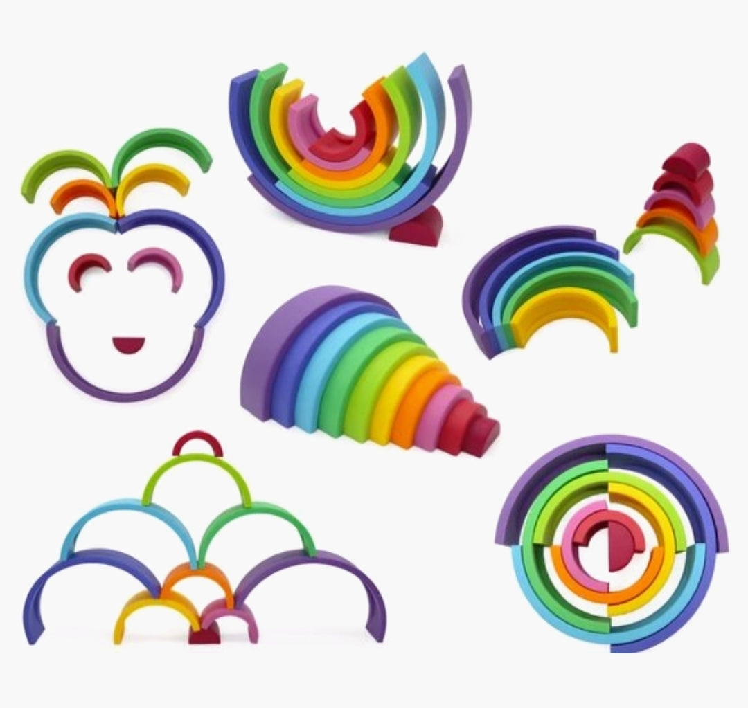 Siliconen Regenboog Bouwblokken