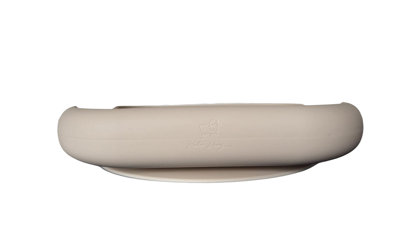 Siliconen Grote Bord met Zuignap Beige