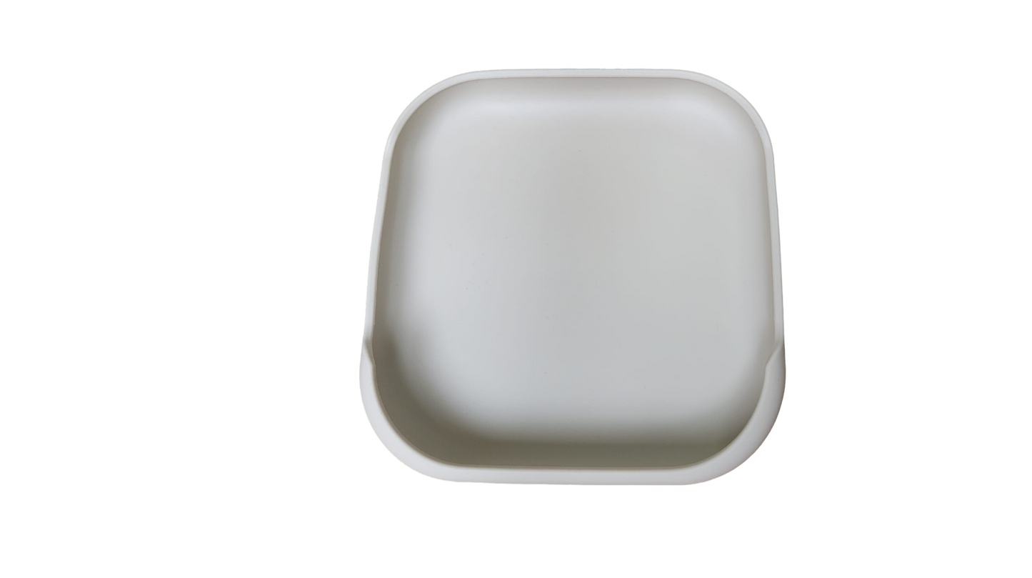 Siliconen Grote Bord met Zuignap Beige
