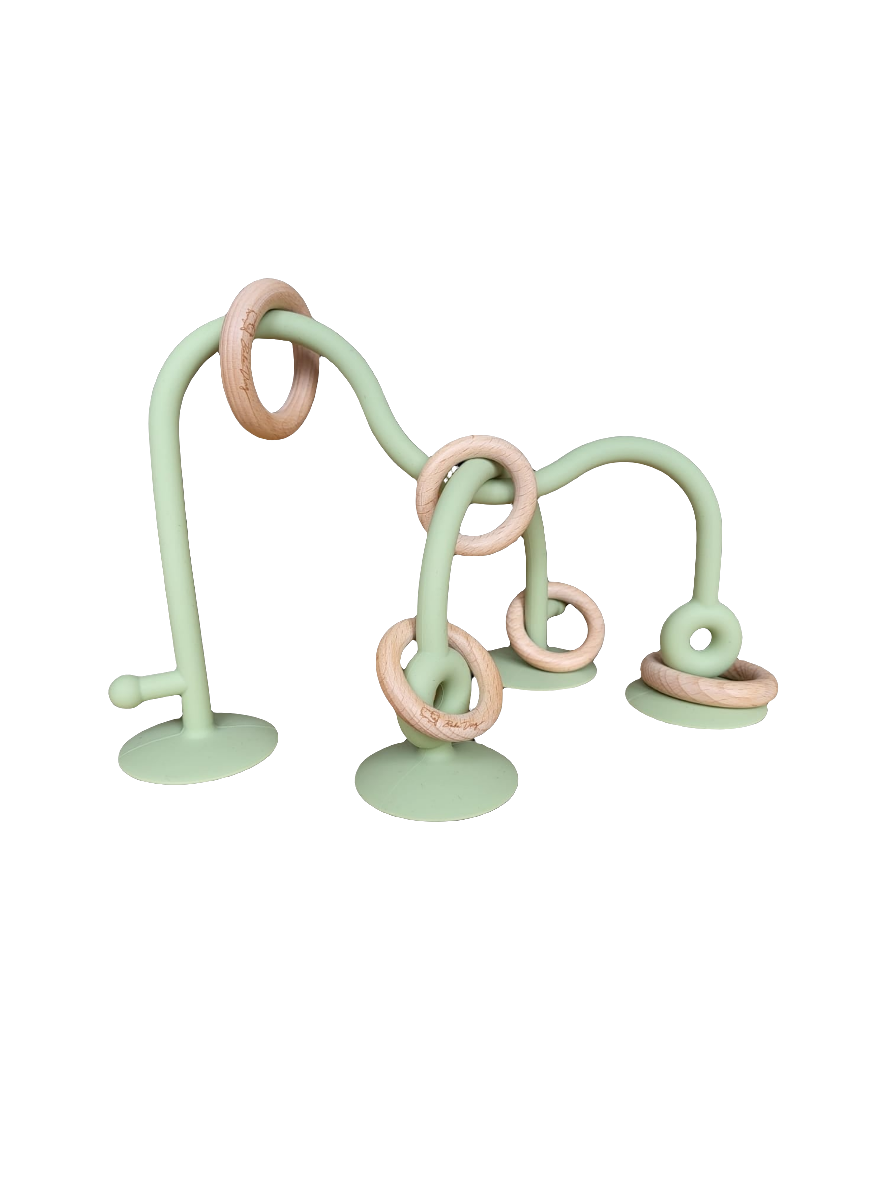 Siliconen Playtray Speelboog Sage green